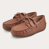 Moccasin with lace - brown