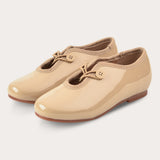 Boys' shoes with button - leather