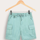 Shorts with patch pockets - Mint