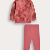 Heart Embroidery Tie Dye Set - Cherry