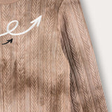 Tie-dye set with embroidery - beige