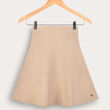 Knit fabric bell skirt - beige