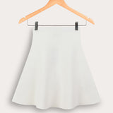 Bell-shaped knit skirt - white