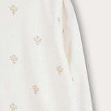 Vintage Motif Button-Down Shirt - Beige