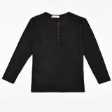 3/4 Sleeve Basic T-shirt - Black