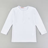 3/4 Sleeve Basic T-Shirt - White