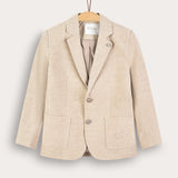 Tailored blazer with pockets - beige