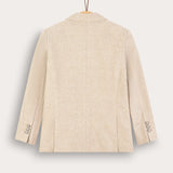 Tailored blazer with pockets - beige