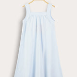 Printed halter top - light blue