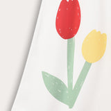 Printed halter top - white