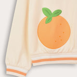 Zippered Bomber Cardigan - Orange