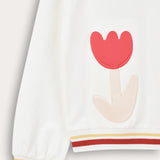 Zippered Bomber Cardigan - White