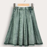 Triangle wash skirt - green