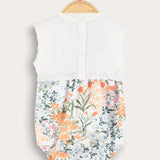 Baby overalls with spring print - blue