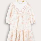 Knitted Crochet Dress - Orange