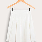 Elegant pleated skirt - white