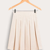Pleated skirt - beige