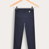 Long textured pants - blue