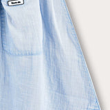 Pleated skirt with pockets - light blue