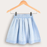 Pleated skirt with pockets - light blue