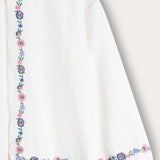 Embroidered puff sleeve shirt - white 