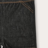 Short denim tights - black