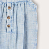 Baby overalls with suspenders - light blue
