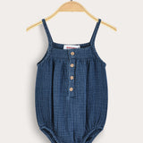 Baby overalls with suspenders - blue