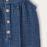 Baby overalls with suspenders - blue
