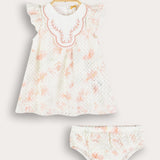 Elastic Crochet Dress - Orange