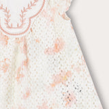 Elastic Crochet Dress - Orange