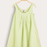 Strapless sarafan with pleats - lime