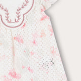 Elastic Crochet Dress - Pink