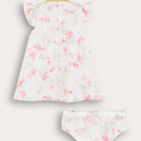 Elastic Crochet Dress - Pink