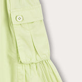 Pleated skirt with pockets - lime
