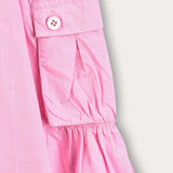 Pleated skirt with pockets - pink
