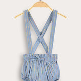 Jumpsuit with suspenders - blue