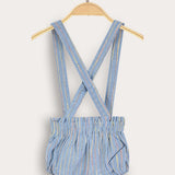 Jumpsuit with suspenders - blue