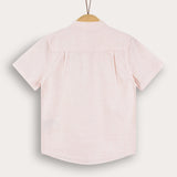 Buttoned Linen Shirt - Peach