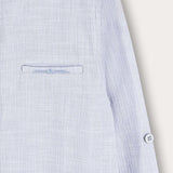 Buttoned fabric shirt - light blue