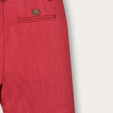 Linen Bermuda Shorts - Red