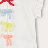 Baby set with bow ties - peach