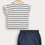 Baby set with bow ties - Navy