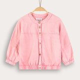 Button-down shirt with Chinese collar - pink