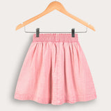 Pleated skirt with pockets - pink