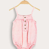 Baby overalls with suspenders - pink