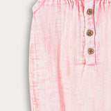 Baby overalls with suspenders - pink
