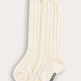Lace knee socks - beige