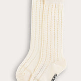 Lace knee socks - beige