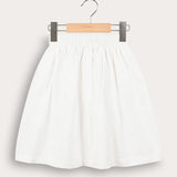 Stitched Tencel Skirt - Beige